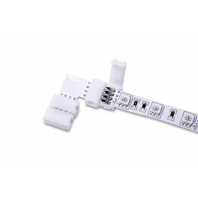 Professione Led - CONNETTORE STRISCE LED RGB 10mm ANGOLO