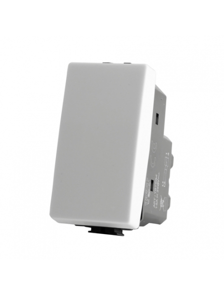 pulsante unipolare 10a 250v bianco compatibile bticino matix am5005 -  Elettroluce Store